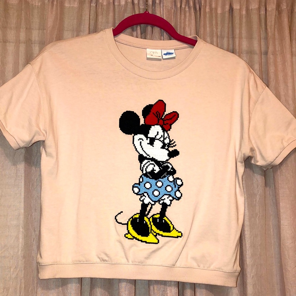 Zara Minnie Mouse pink girl shirt.